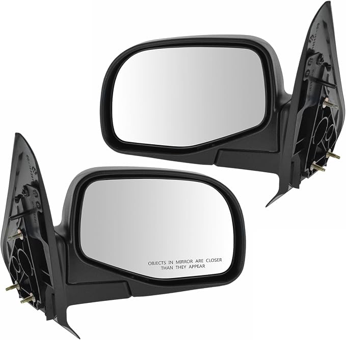 2 Piece Driver and Passenger Side Mirror Assembly Set Manual Adjustment Non-Heated No Memory Textured Compatible with 2001-2005 Ford Explorer Sport Trac FO1320240 FO1321240
