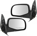 2 Piece Driver and Passenger Side Mirror Assembly Set Manual Adjustment Non-Heated No Memory Textured Compatible with 2001-2005 Ford Explorer Sport Trac FO1320240 FO1321240