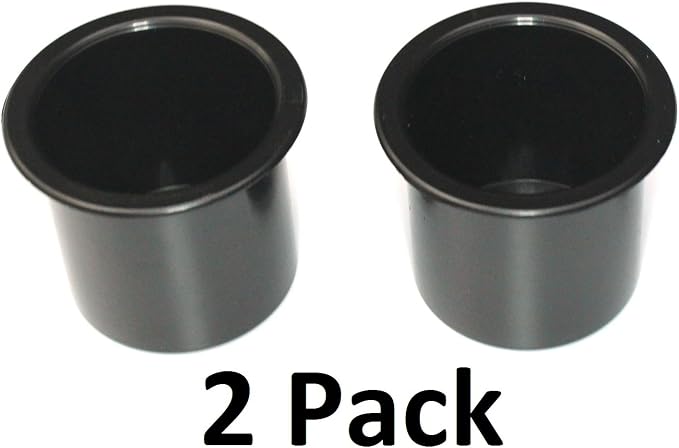 Plastic Small 2 7/8 inch Black Drop in Beverage Drink Can Holder Insert Perfectly Fits 12oz Beverage cans and 16oz Plastic Water Bottles Multipack Wholesale Bulk Listing Poker Table(2)