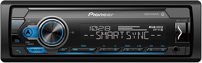 MVH-S310BT Single Din Built-In Bluetooth, MIXTRAX, USB, Auxiliary, Pandora, Spotify, iPhone, Android and Smart Sync App Compatibility Car Digital Media Receiver