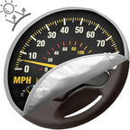 Car Steering Wheel Sun Shade Cover Funny Speedometer Design Steering Wheel Sun Block Anti-Heat Aluminum Foil Steering Wheel Cover Steering Wheel Sun Heat Shield for Cars SUV Truck Van