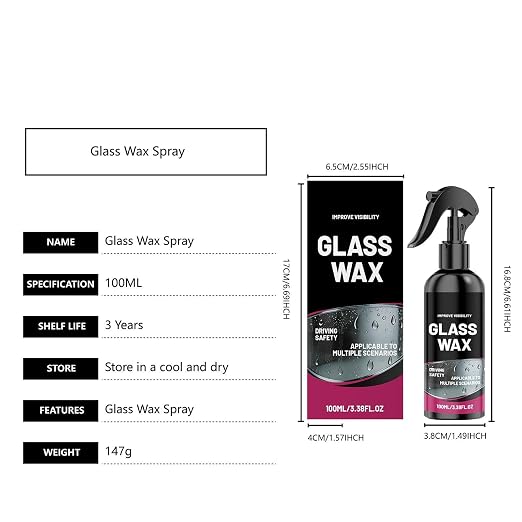 Anti Fog Windshield Spray, Waterproof Car Coating, 100ml Defogger with Clear Vision, Protective Glass, Modern Driving Style Accessory, Winter Supply for Highway and Garage