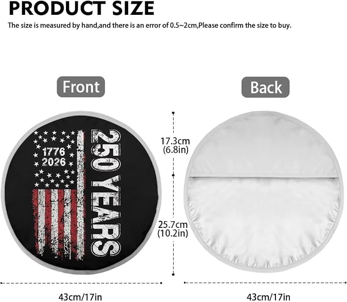 250 Years American Flag Steering Wheel Cover Sun Shade Anti-Heat Aluminum Foil Auto Interior Protector for Men, Block UV Rays Cool in Summer Vehicle Accessories Universal