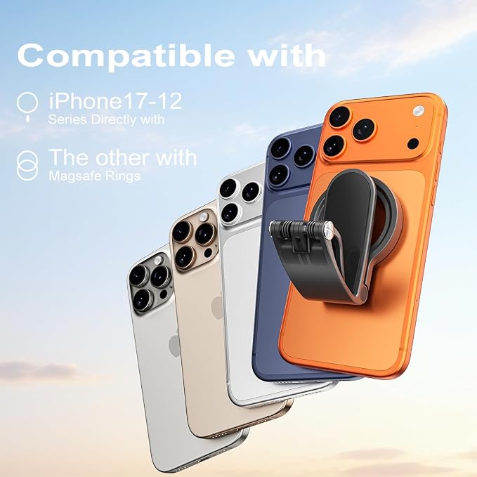 Magnetic Phone Holder for Car,Strong Non-Slip Car Phone Mount, Hands-Free Navigation for Car,Phone Holder for Car/Desk, Compatible with iPhone/Samsung and All Smartphones (2-Pack)