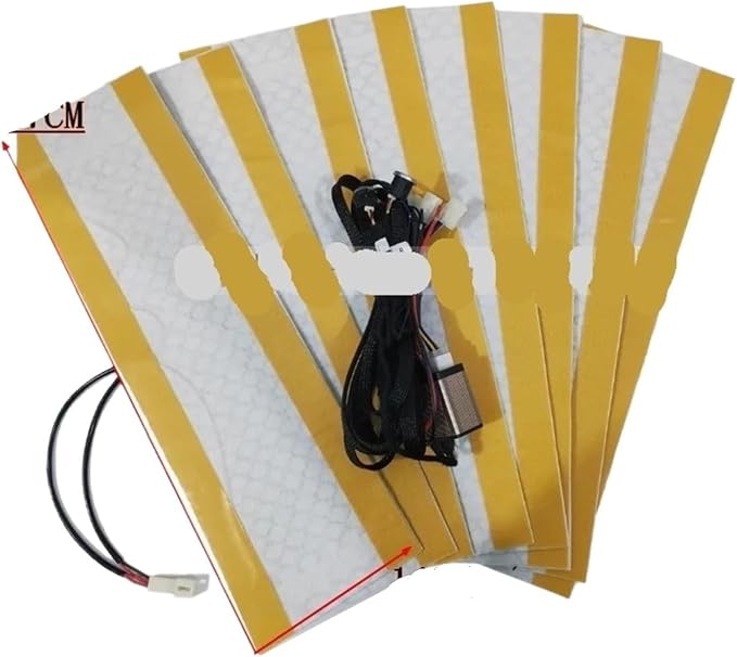 8 Pcs/set, 12V Carbon Fiber Car Seat Heater Kits With 6 Levels Double Round Rotary Switches.4pcs/set(Carbon fiber-normal)