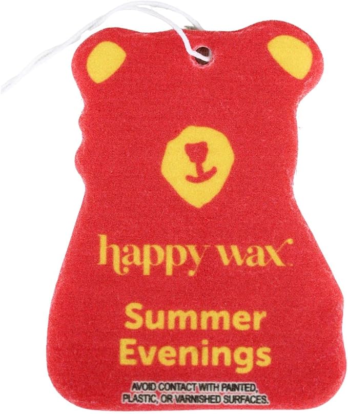 Summer Evenings Hanging Car Cub Air Freshener - Scented and Infused with Natural Essential Oils - Cute 4-Pack