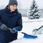 Car Snow Brush and Ice Scrapers with Foam Grip Snow Scraper Non Extendable Snow Removal Tool for Cars Trucks Windshield Window