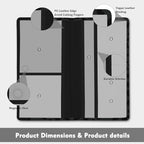 Car Registration and Insurance Holder, with Magnetic Closure for License, Cards and Documents, All Vehicle Needs and Car Accessories (Leopard-Black)
