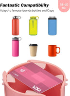 Cup Holder Tray for Car, Car Cup Holder Expander with 360°Rotation Tray, Large Cup Drink Holder Fit for Yeti/Hydro Flask, Detachable Food Tray Table, Pink Car Accessories