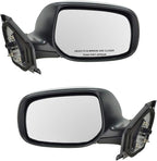 2 Piece Driver and Passenger Side Mirror Assembly Set Manual Adjustment Non-Heated No Memory Black Compatible with 2007-2011 Toyota Yaris Hatchback TO1320233 TO1321233