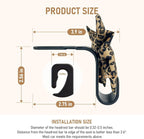 Bow Car Hooks for Purses and Bags, 2 Pack Cute Car Purse Hook, Universal Car Seat Headrest Hooks Bag Holder, Bow Car Accessories, Automotive Purse Hook Hanger Interior Decoration Accessories (Leopard)