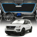 for Ford Explorer Sun Shade Windshield Cover - Custom Fit Explorer Accessories 2020-2025 2026 Sunshade Foldable UV Protection & Heat Shield Sun Visor Accessories