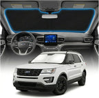 for Ford Explorer Sun Shade Windshield Cover - Custom Fit Explorer Accessories 2020-2025 2026 Sunshade Foldable UV Protection & Heat Shield Sun Visor Accessories