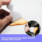 Car Interior Detailing Brush,Soft Bristle Cleaning Brush Car Detailing Brush Dusting Brush,Car Interior Cleaning Tool,Auto Detail Brush Car Dash Duster Brush (White with Cap)