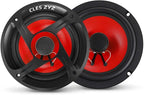 6.5" Car Coaxial Speakers, 800W Max Power, 200W RMS,4 Ohm, 6.5 Speakers with Glass Fiber Cone for Delivering Hi-Fi Sound, Ideal Audio Upgrade for New & Used Cars (Pair)