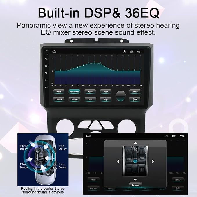 4+64GB for Dodge Ram Radio 2013-2019 1500 2500 3500 9" Android 13 IPS Touchscreen Built-in Apple CarPlay Auto GPS Navigation Bluetooth Head Unit EQ DSP with Free Back Camera AC Ram