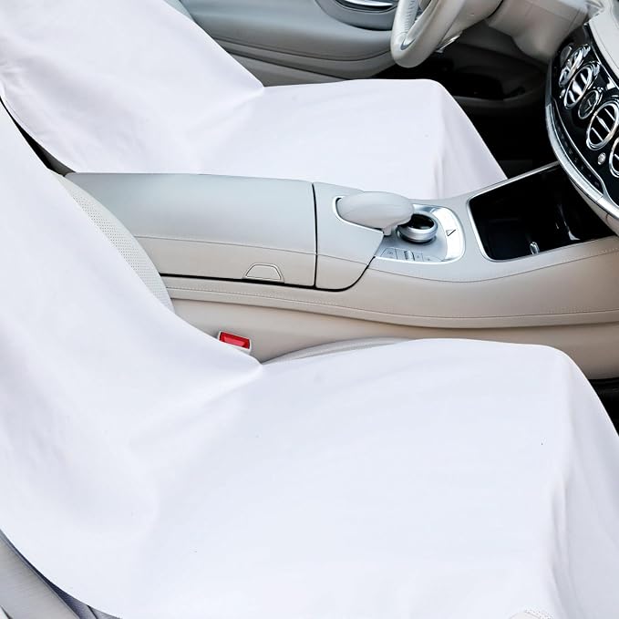 Car Seat Towel Covers with Storage Bag, 63 x 32 Inch Universal Non Slip Waterproof Sweat Protector for Car Truck, Gym Swimming Running, Machine Washable(2 Pack,Trust in God)