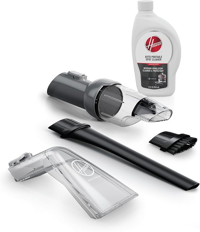CleanSlate 5-Piece Interior Car Cleaning Kit, Compatible with Spot & Carpet Cleaners, Removes Wet & Dry Messes, Includes Auto Cleaning Solution for Upholstery and Carpeted Floor Mats