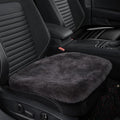 Genuine Sheepskin Auto Seat Pad, Australian Soft Wool Seat Cover Breathable and Sweat-Wicking Comfort Warm Universal Fit,19.2 inch x19.2 inch (Front seat Cushion 1pc, Dark Grey)