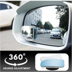 ZIMISI Fan-Shaped Blind Spot Car Mirror, 2" HD Glass Wide Angle Convex Mirror with Adjustable Stick, 360 Degree Frameless Rear View Mirrors for Car, SUV,Truck (Fan-Shaped)