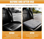 Car Seat Cushion, Breathable Soft Auto Front Seats Protector Pad for Comfortable Driving, Warm Vehicle Interior Driver Seat Non-Slip Decorative Accessory for Most Cars(Gray)