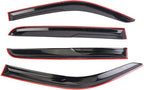 Black Outside Mount Window Rain Guards Compatible with 2019-2023 Dodge RAM 1500 Crew Cab,Durable Window Visor Deflectors