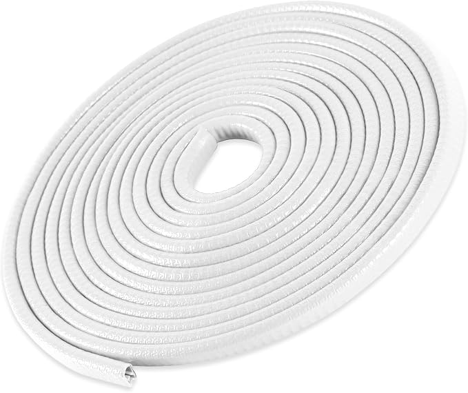 16.4Ft (5M) Car Door Edge Guard, No Glue Car Door Entry Guard Protective Strip, Rubber Edge Trim Car Door Protector, Applicable to Car, Truck, SUV and ATV, Car Exterior Accessories（White）
