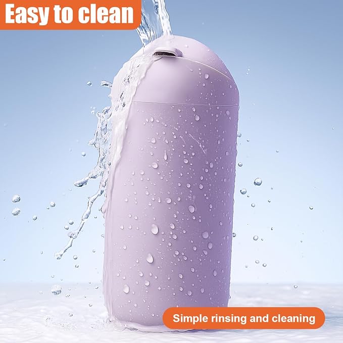 Car Trash Can with Flip Lid, Mini Portable Silicone Auto Cup Holder Garbage Bin, Leakproof Vehicle Trash Storage, Universal Car Accessories for SUV Truck Van Home Office(Purple)