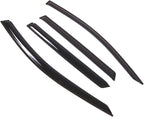 WD2-794B Dark Smoke 4 Pcs Set Window Visor (Outside Mount) Deflector Rain Guard Compatible with 2017-2018 Ford Edge
