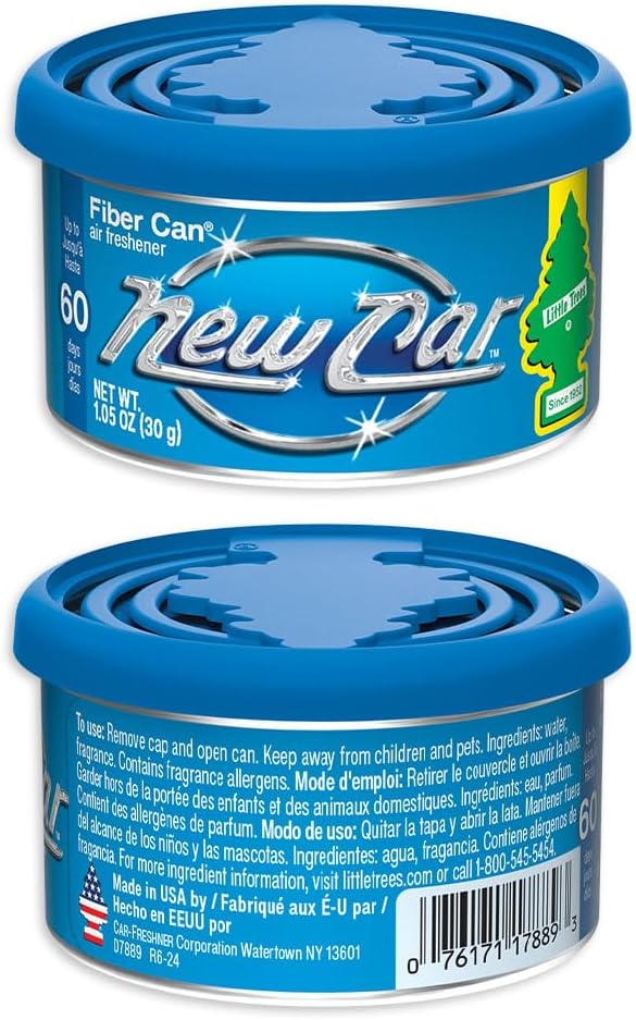 Car Air Freshener | Fiber Can Provides Long Lasting Scent for Auto or Home | Recycled Fiber | New Car Scent, 4 Air Fresheners