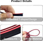 Car Interior Trim Strips,Universal 9.8 ft Car Electroplating Decoration Styling Door Dashboard, Flexible Interior Trim Accessories with Installing Tool(Red)