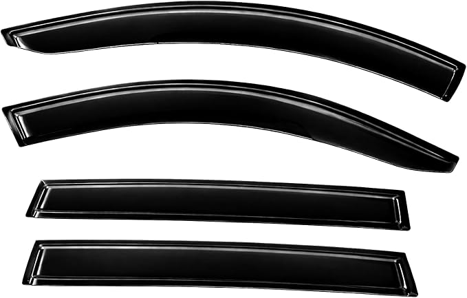 2019-2023 Tape-On Rain Guards for Hyundai Santa Fe Side Window Visor Deflectors, Se Sel Limited Calligraphy, Durable Tinted Vent Shades 2020 2021 2022