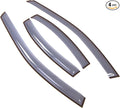 Car Window Rain Guard | Outside Mount Visors Auto Side Window Deflectors | Windows Visor Rain Shields Compatible with 2000-2006 Lincoln LS | 4 Pcs Set, LGWV2-296, Light Tinted