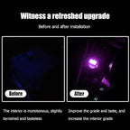 Car Interior Atmosphere Lamp, Plug-In USB Interface LED Vehicle Ambient Lighting Kit, Portable Mini Automotive Night Light Decoration Accessories, Universal for SUV, Sedan, Truck (Pink/Purple)