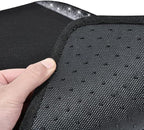 Bling Car Mats Shining Diamond Carpet Crystal Rhinestone Sparkly Glitter Floor Mats with Anti-Slip PVC Pad Universal Fit Automotive SUV,Sedan,Van,4pcs for Girl Women, Black Sliver Diamond
