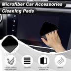 2PCS Car Screen Cleaner, 4.1''×4.1'' Microfiber Dashboard Wipes, Square Microfiber Cloth, Automotive Display Wipes,Vehicle Screen Cleaner Tool for Dashboard Display, Car Interior Tool (Black)