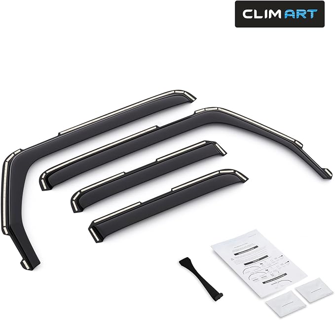 in-Channel Incredibly Durable Rain Guards for Jeep Wrangler JK 2007-2018, Original Window Deflectors, Vent Window Visors, Vent Deflector, 4 pcs. - 607169