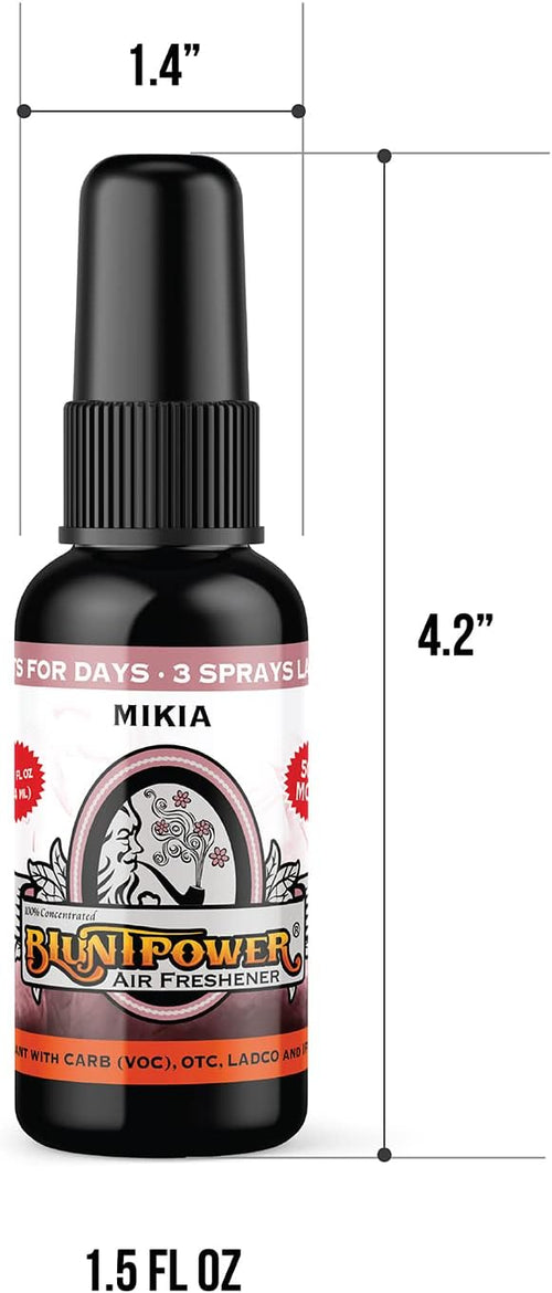(Mikia, 1 Pack) Concentrated Air Freshener for Room and Car Spray - Oil-Based Diffuser Spray Bottle - Long-Lasting Bathroom Spray, Car Freshener, & Odor Eliminator Spray