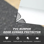 2 PCS Car Door Corner Protector Edge Guards, Real Carbon Fiber Anti-Collision Car Door Edge Protector, Self-Adhesive Decorative Auto Corner Protect, Vehicle Exterior Accessories (Silver)