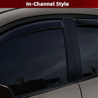 4PCS in-Channel Rain Guards Fit for Hyundai Elantra 2021 2022 2023 2024 2025 2026, Smoke Tinted Window Visors Wind Deflectors, Vent Shades Shiedlds with 2pcs Side Mirror Rain Visors