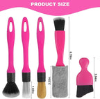 Car Detailing Cleaning Kit Interior Cleaner, Car Detailing Brush Set, Pink Car Accessories Essentials for Women, Car Cleaning Gel, Car Cleaning Supplies Tools Stuff for RV, SUV, Interior