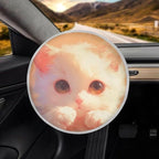 Cat Steering Wheel Sun Shade Cover Anti-Heat Aluminum Foil Steering Wheel Cover Sun Shade, Auto Interior Protector Car Steering Wheel Cover for Women