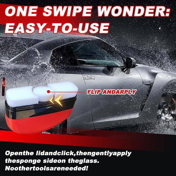 Car Windshield Water Repellent & Anti-Fog Treatment - Quick Interior & Exterior Glass Coating Kit, Rain Repellent Spray for Windows, Mirror, Paint Protection - Long-Lasting Visibility, Pack of 2