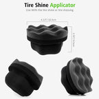5PCS Pro Wheel Detailing Kit | 360° Bendable Rim Cleaner Brush, Premium Boar Hair Brush & Tire Shine Applicator | Microfiber Scratch-Free Wheel and Tire Brush Set for Cleaning Wheels,Tires