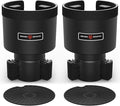 2 Pack Car Cup Holder Expander with Offset Adjustable Base, Compatible with Hydro Flasks 32/40 Ounce, Compatible with Yeti Ramblers 20/26/30 Ounce, Other Bottles in 3.4"-3.8" (Black)