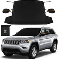 Windshield Cover for Ice and Snow, Heavy Duty 600D Windshield Snow Cover with 2 Mirror Covers Waterproof Car Cover for Snow Windshield Protector for Cars, SUVs, Trucks (77"x47")
