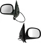 2 Piece Driver and Passenger Side Mirror Assembly Set Electric Adjustment Heated No Memory Black Compatible with 1997-2002 Ford Expedition FO1320201 FO1321201