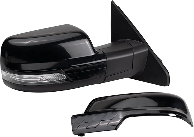Passenger Side Power Folding Mirror Heated Memory Blind Spot Indicator Smooth Black Compatible with 2019-2022 Ram 1500 CH1321477