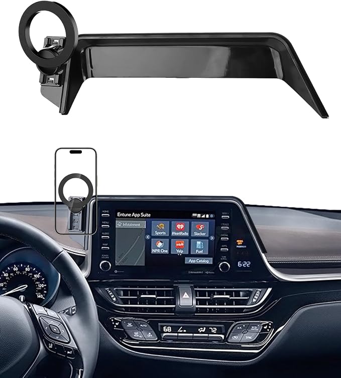 PZK Car Phone Mount for Toyota C-HR CHR 2019-2022 Accessories 8-inch Screen | Magnetic Cell Phone Holder with Magsafe 360° Rotation Hand-Free Phone Cradles Not Affect Vent for All 4-7.0'' Smartphones
