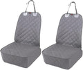 Dog Car Seat Cover 2 Pack, Waterproof Front Seat Car Cover for Cars, Trucks, and Suvs, Pet Front Cover for Cars, Nonslip Dog Seat Cover Grey